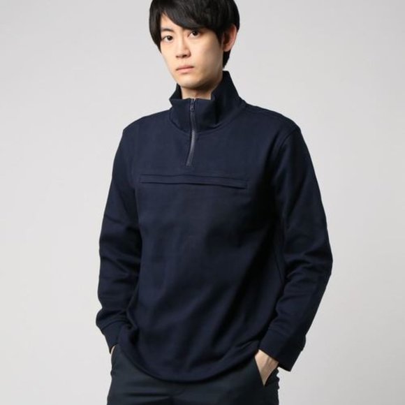 MEN'S A.P.C. BELGRADE SWEATSHIRT Navy Blue Large - Picture 6 of 7